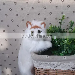 Pure Handmade Lifesize Best Selling Christmas Decoration Plush Animal Cat thumbnail-3