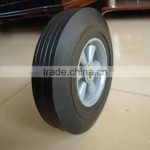 Non-inflatable Solid Wheel 10''*2.5 Airless Rubber Wheel With Plastic Hub Tool Cart Solid Tyre Tire 10 Inches thumbnail-1