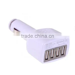 New Design DC 5V 2.1V 4 Port USB Car Charger Power Adapter for Tablet IPad IPhone IPod thumbnail-1