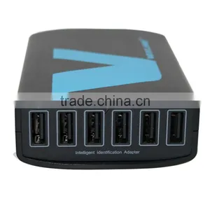 VOXLINK 5V 10A 50W 6-Port USB Car Charger Travel Intelligent Detect Charging Adapter thumbnail-3