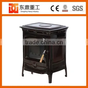American Style Freestanding Enamel Fireplace/Wood Fireplace With Brown Colour DHF905UCE thumbnail-4
