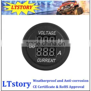 2016 NEW! DC Waterproof Round Digital Voltmeter and Ammeter Socket thumbnail-4