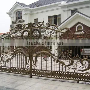 Bisini Luxury Sliding Design Gate, Sliding House Main Gate Design, New Sliding Design Big Iron Gate thumbnail-2