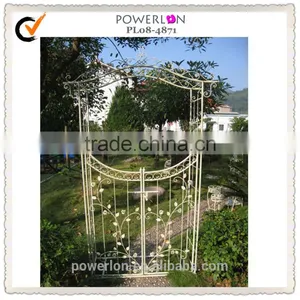 Wrought Iron Garden Arch Door Climbing Plants Metal Trellis thumbnail-1