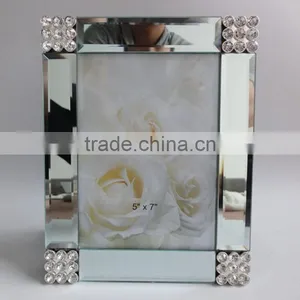Wholesale 4x6'' Mirror Flower Glass Photo Frame for Gifts thumbnail-1