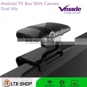 Hot-selling Android TV Box With 5.0 Camera OTT Box 5.0MP Camera MIC Website Quad Core H3 Allwinner Android TV Box thumbnail-3
