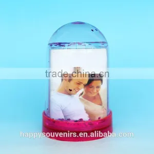 Hot Sale Rectangle Photo Plastic Snow Globe For Wedding Gifts thumbnail-1