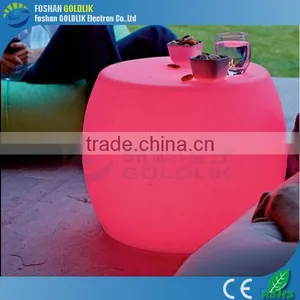 OEM Design PE Plastic Outdoor Garden Furniture Lighting RGB LED Coffee Table thumbnail-1