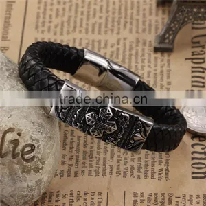 Small MOQ+Mix Designs +In Stock Can Custom Logo Rope Leather Bracelet Bracelet Custom Wholesale thumbnail-2