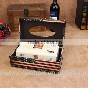 2015 USA Flag Wooden Tissue Box thumbnail-3