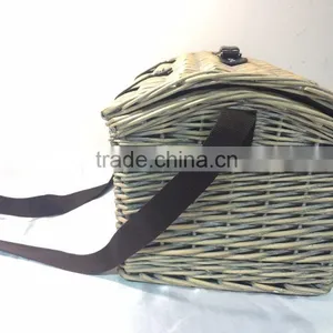 Custom China Manufacture Export Nice Quality Empty Handmade Cheap Large Wicker Picnic Basket thumbnail-3