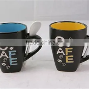 Nespresso Cup Ceramic Spooner Coffee Mug With Spoon in Handle thumbnail-1