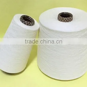 100%Raw White Cotton Polyester Blended Yarn for Knitting thumbnail-1