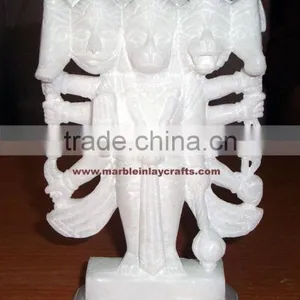 White Italian Marble Panch Mukhi Hanuman Ji Statues thumbnail-1
