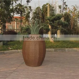Pineapple Aluminum Hamper Outdoor Furniture Rattan Storage Boxs thumbnail-2