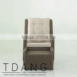 Elise Relax Wicker Chair With Ottoman - Outdoor Rattan Furniture thumbnail-4