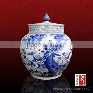 Hand Made Jingdezhen Blue and White Porcelain Jar thumbnail-1