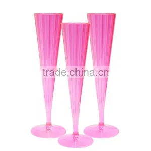 High Quality Unbreakable Clored Champagne Flut , Party Supply Long Stem Chamgne Glass for Holiday Decoration thumbnail-2