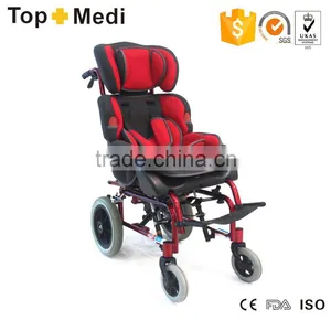 Lightweight Manual Foldable Aluminum Disabled Baby Wheelchair for Cerebral Palsy Children thumbnail-1