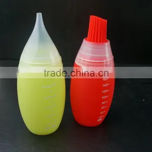16157 2 Packs Heat Resistant Silicone Squeeze Bottles Kit Basting Brush Cooking Oil Brushing thumbnail-4