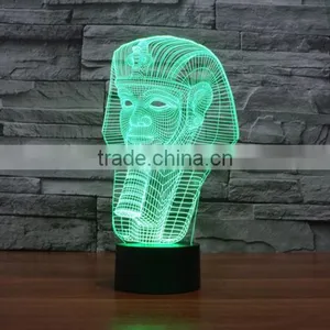 Pyramid Pharaoh 3D LED Illusion Night Light Touch Switch Table Desk 7 Color Lamp thumbnail-4