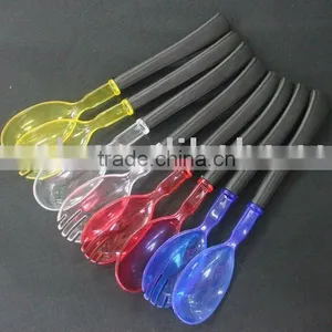Colorful Plastic Salad Spoon and Fork Set thumbnail-1