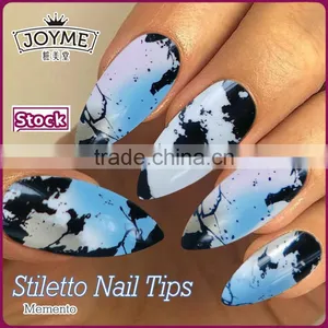 2016 Newest Full Cover Factory Nail Supplies Colorful Stiletto Nail Tips thumbnail-6