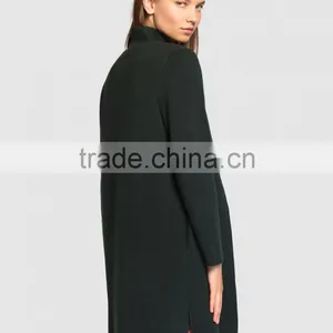 Winter Jacke Coat Long Sleeve Fur Coat Two Color Gray Plain Cotton Coat Wholesale Custom Apparel Made in China thumbnail-3