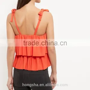2016 Newest Sexy Layered Tie Strap Cami Sleeveless Top HST8043 thumbnail-6