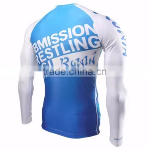 2017 Custom Made 4-way Stretch Lycra MMA Rash Guard thumbnail-4