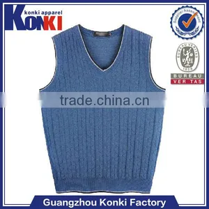 Wholesale Sleeveless Knitted Men Sweater Vest thumbnail-1