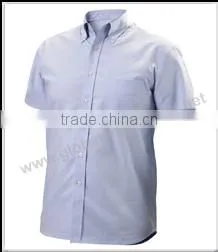 Botton-down Collar Shirt Mens Short Sleeve Work Shirt WM-008 thumbnail-1