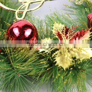 HFR-T331 Plastic Indoor Christmas Wreaths 2014 Wholesale Artificial Christmas Wreaths thumbnail-6