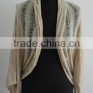 Fashion Lady/girl Latest Loose Knitted Poncho Sexy Sweater thumbnail-1