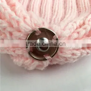 Myfur Wholesale Baby Pink Top Quality Raccoon Fur Pompoms Hat And Cap thumbnail-5