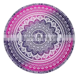 Summer Large Round Beach Towels Circle Serviette De Plage 147*147 thumbnail-1