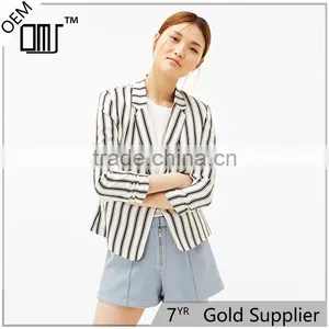 2017 Custom Designs Women Leisure 3/4 Sleeve Blazer Jacket thumbnail-1