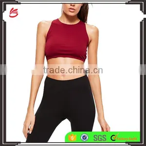 Wholesale Women's Yoga Sexy Sports Bra Active Lace up Back Fitness Yoga Running Bra thumbnail-3