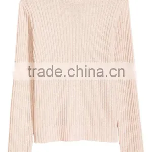 Slim Fitted Tightly Knitted Blank Design Medium High Neck Women Knitwear thumbnail-4