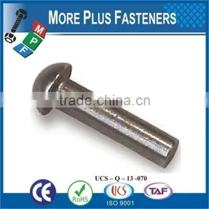 Made in Taiwan Aluminum Copper Solid Steel Plain Round Head Rivet thumbnail-5
