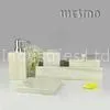 Solid Beige 5 Piece Polish Finish Marble Full Bathroom Set, Eco Friendly thumbnail-1