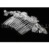 Crystal, Rhinestone Flower Hair Comb Bridal Jewelry Hair Accessories Silver Coat for Women thumbnail-1