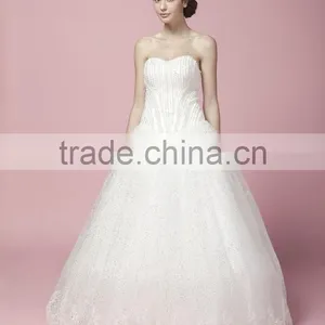 Sweetheart Mermaid Lace Mermaid Color Off-the-shoulder Wedding Dress Bridal for Bride V-neck Bridal Dress 2017 AS280 thumbnail-2