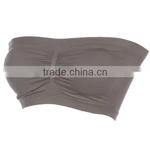 Seamless Spandex Layering PADDED BRA BANDEAU Crop Tube Top Strapless ONE SIZE-2 thumbnail-2