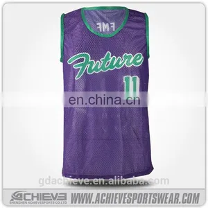 Custom 100% Cotton Basketball Jerseys, Reversible Basketball Uniform Set thumbnail-2