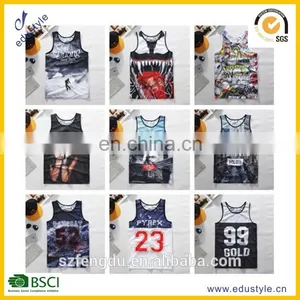 OEM/ODM Service Offer Sublimated Printing Men's Tank Top/running Singlet thumbnail-1