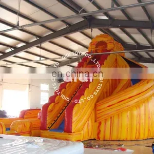 Volcano Corkscrew Gaint Inflatable Water Slide With Pool for Games thumbnail-1
