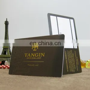 Black Color High Quality Standard Size VIP Card/Product Warranty Card/quality Assurance Card Printing thumbnail-1