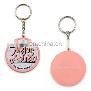 Custom 2D Logo Soft PVC&Rubber Keyring Made in China thumbnail-1