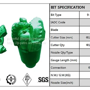 Steel Body PDC Bit 9 1-2 GS1604SZ thumbnail-1